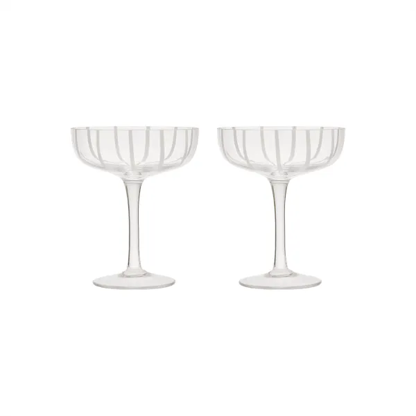 OYOY LIVING Mizu Coupeglas - 2 st - Klart Glas